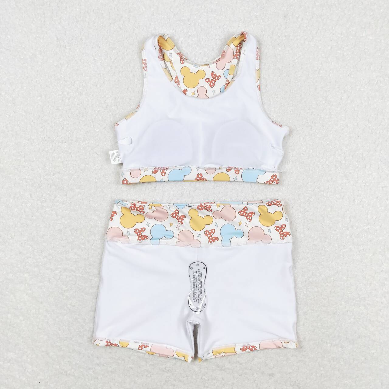 infant toddle girls cartoon design 2pcs summer yoga short set