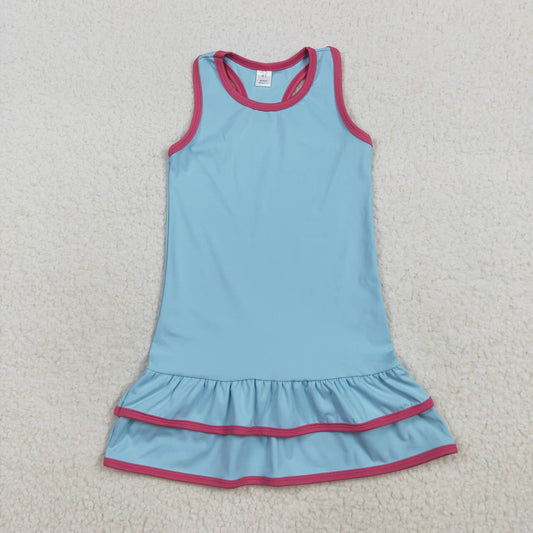 Baby girls blue  active wear athletic summer yoga  dress