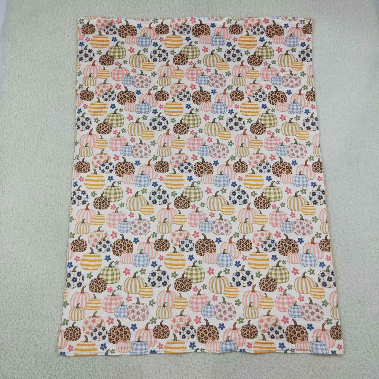 toddle kids colorful pumpkins print soft blanket
