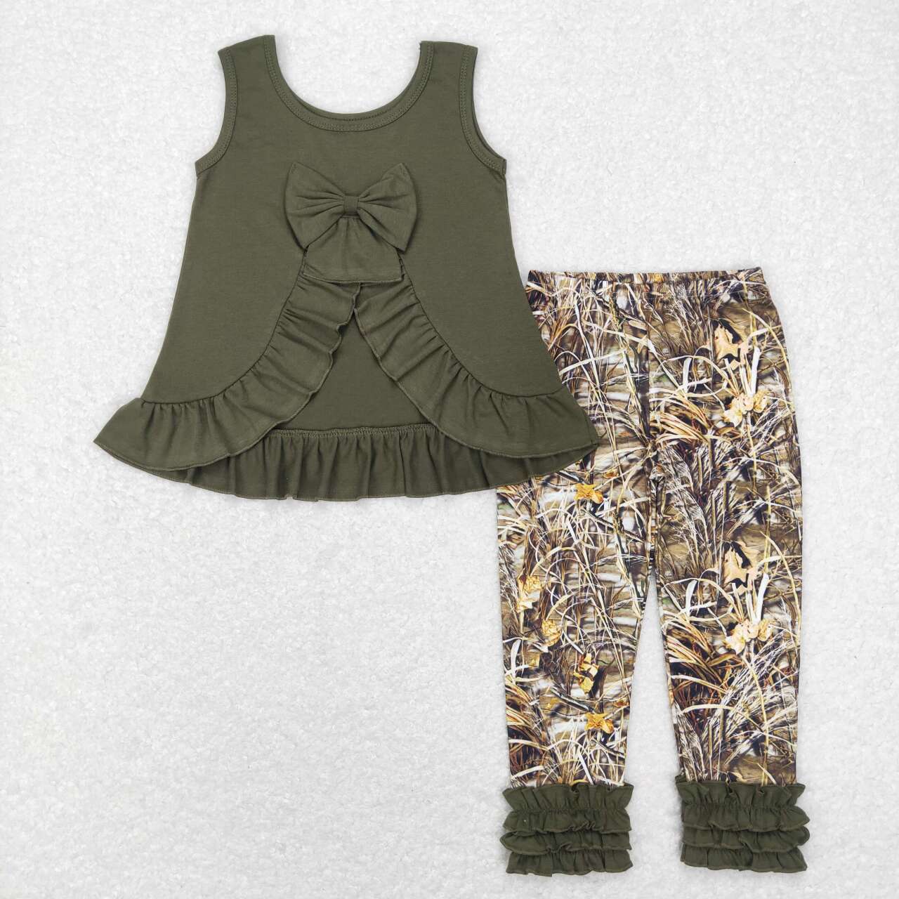 baby girl short sleeve camo outfit