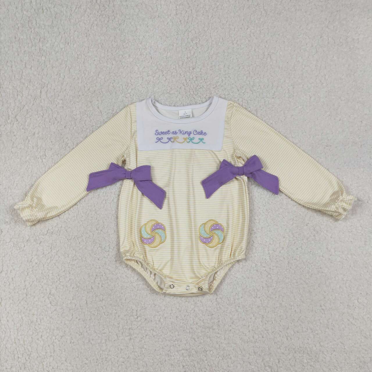 Toddle baby girl Mardi Gras romper