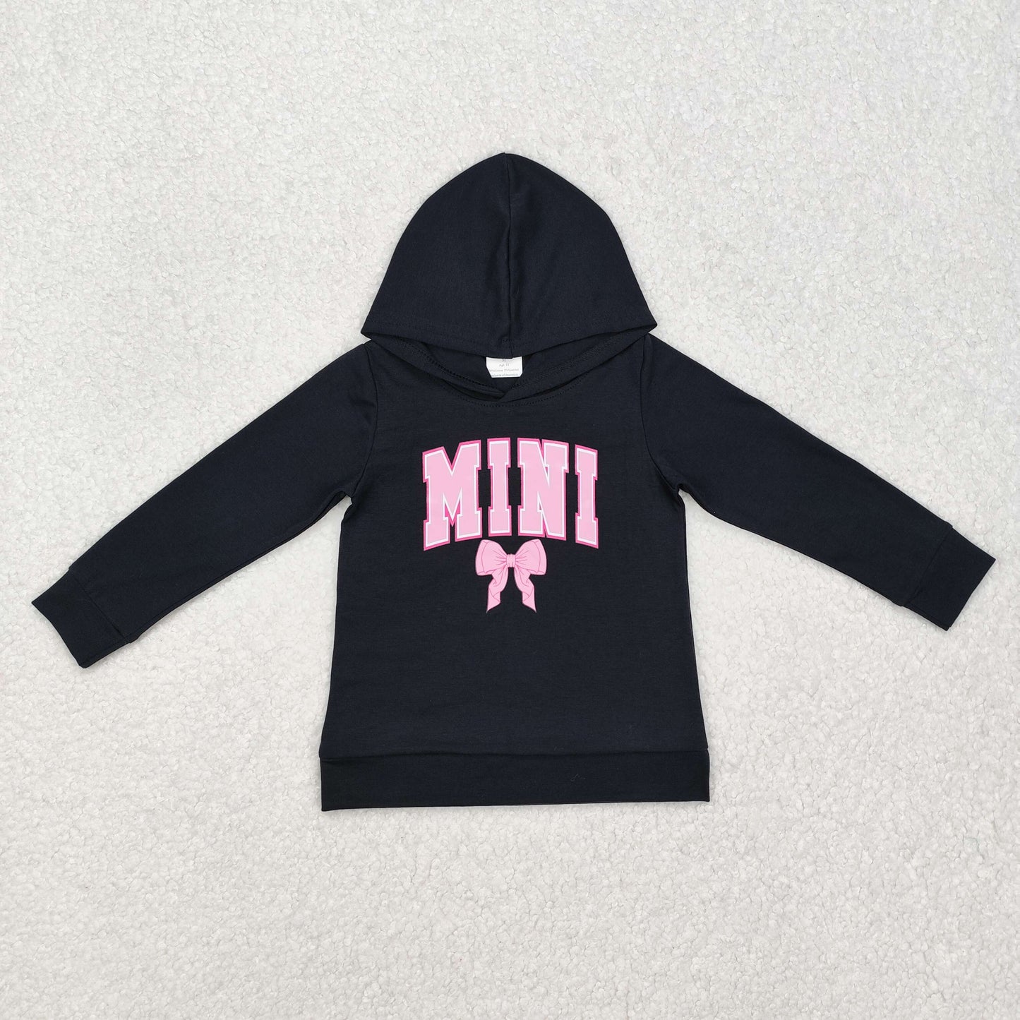 Mommy and me bow design long sleeve boutique vinly top