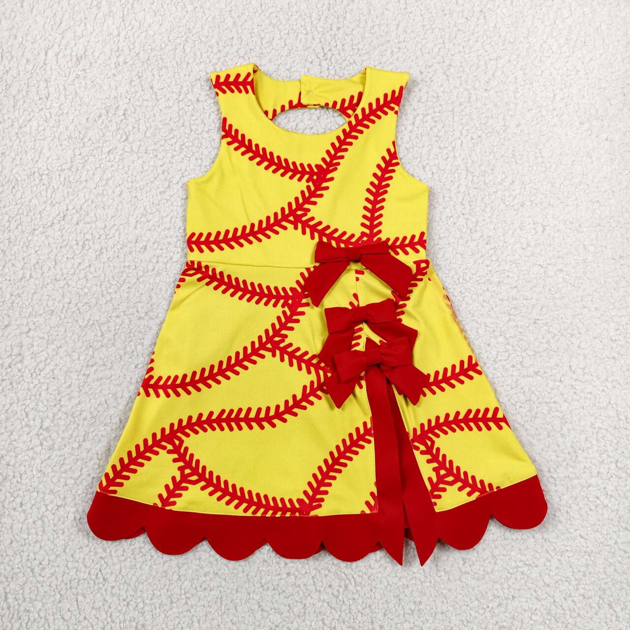 Softball design girls summer yoga dress