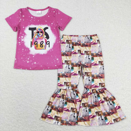 1989 baby  girls short sleeve country music singer outfit