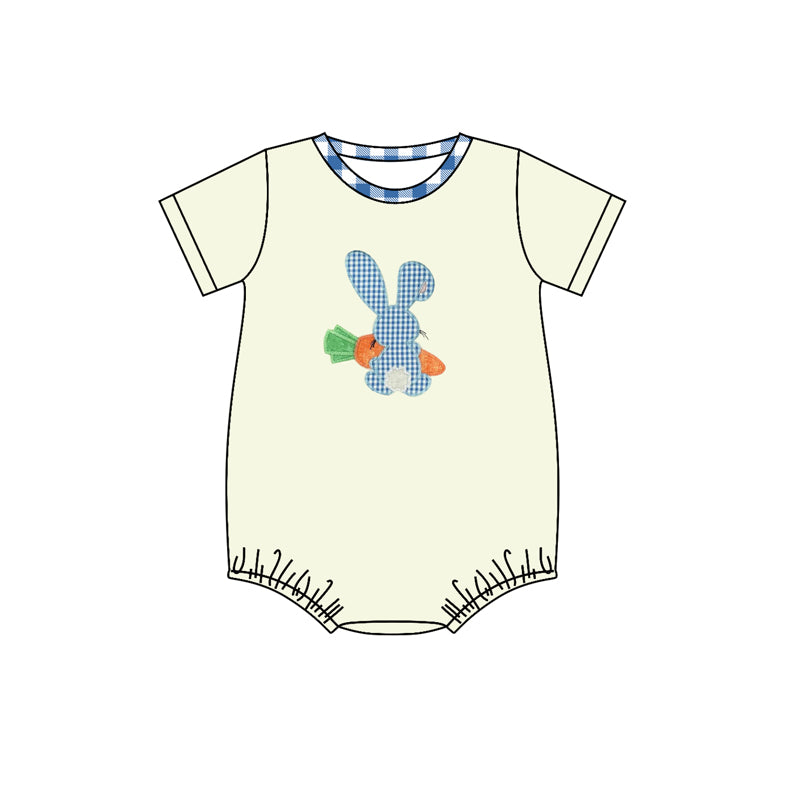 toddle boys carrot bunny Easter  romper preorder