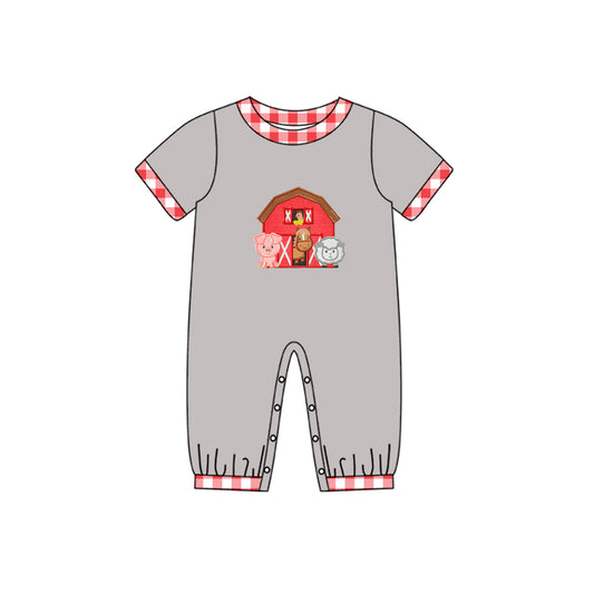 toddle baby boy farm animal romper preorder