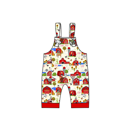 toddle baby boy farm house animal romper preorder