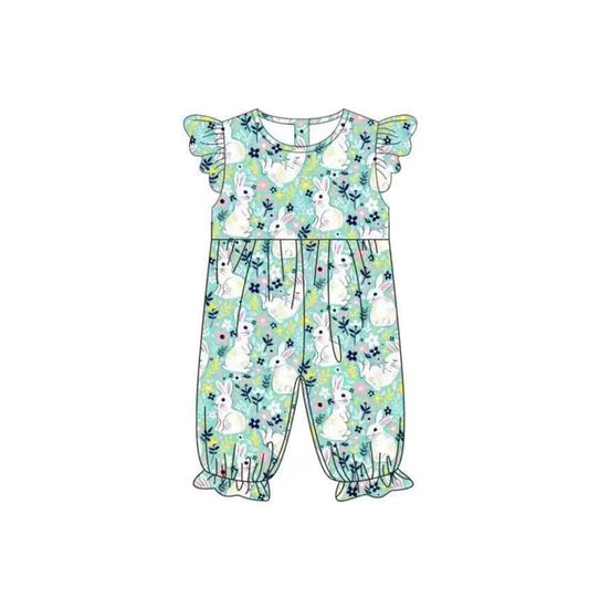 Easter bunny floral romper preorder