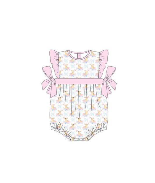 toddle girls Easter bunny floral romper preorder