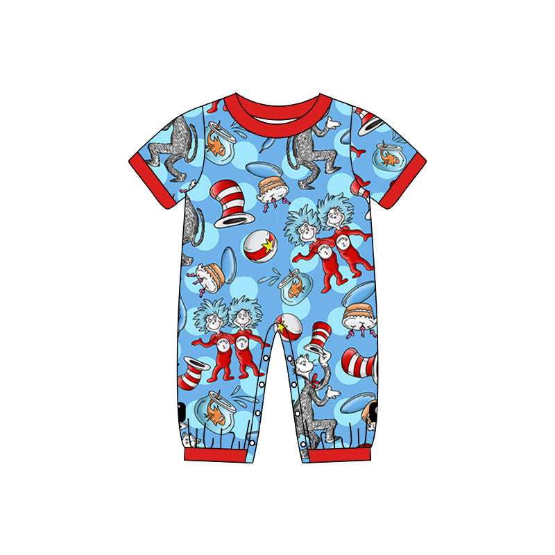 baby boy short sleeve dr romper preorder