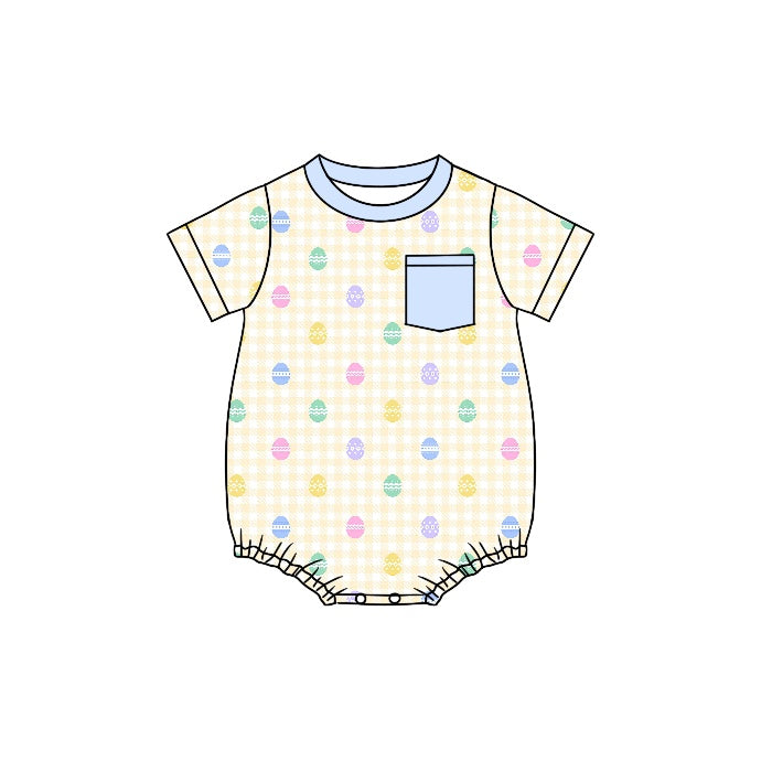 infant baby boy easter egg romper preorder