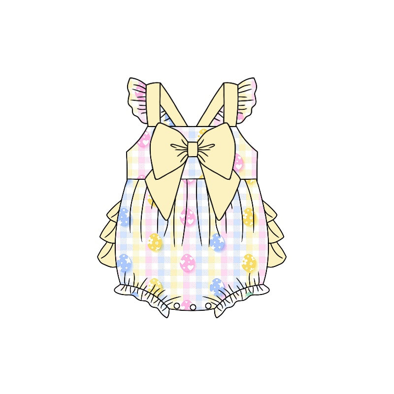 Easter bunny short sleeve bubble romper preorder