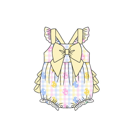 Easter bunny short sleeve bubble romper preorder