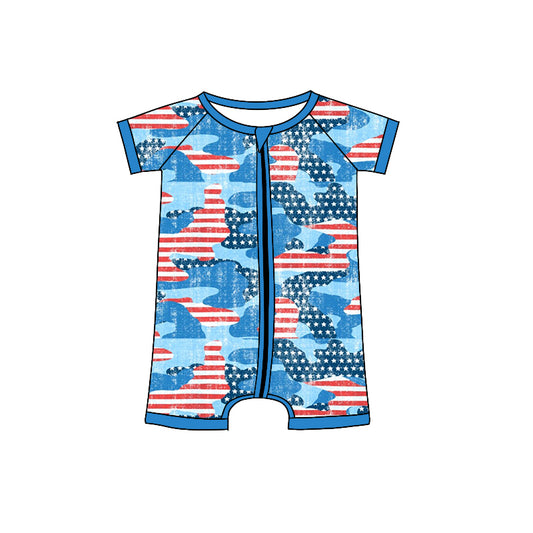 toddle baby boy july 4th camo romper preorder