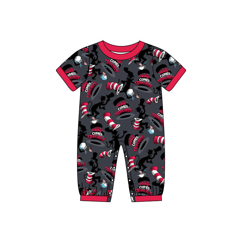 baby boy short sleeve dr romper preorder