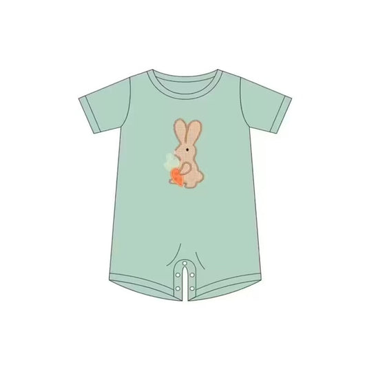 toddle boy short sleeve easter bunny carrot romper preorder