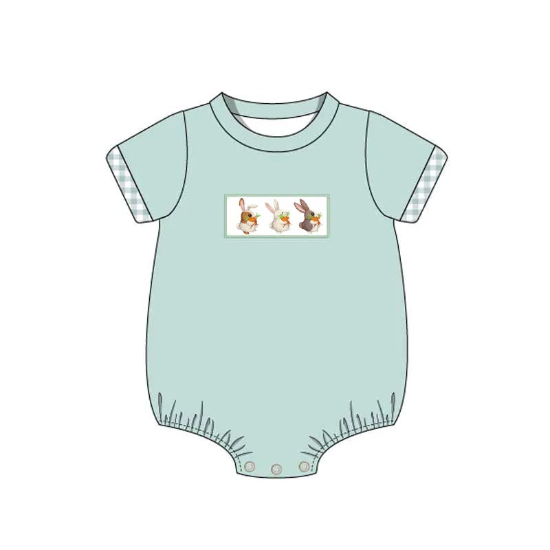 toddle boy short sleeve easter bunny romper preorder