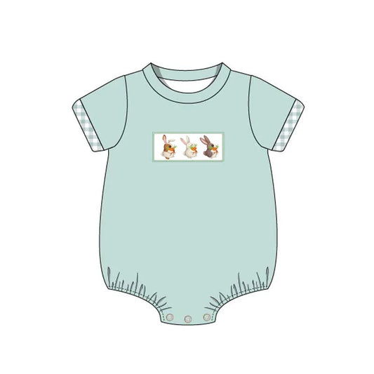 toddle boy short sleeve easter bunny romper preorder