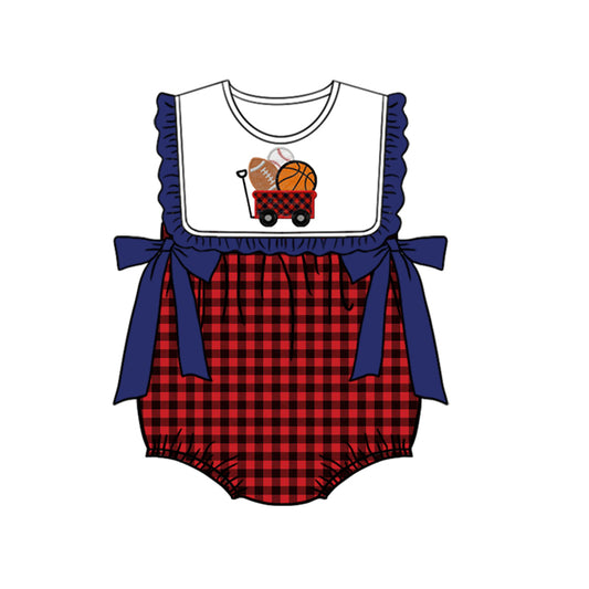 toddle baby girl basketball football game day romper preorder