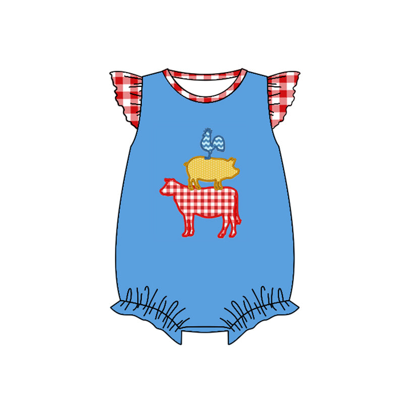 toddle girls  farm animal romper preorder