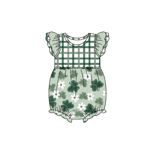 toddle baby girls Saint Patrick's Day cloves romper preorder