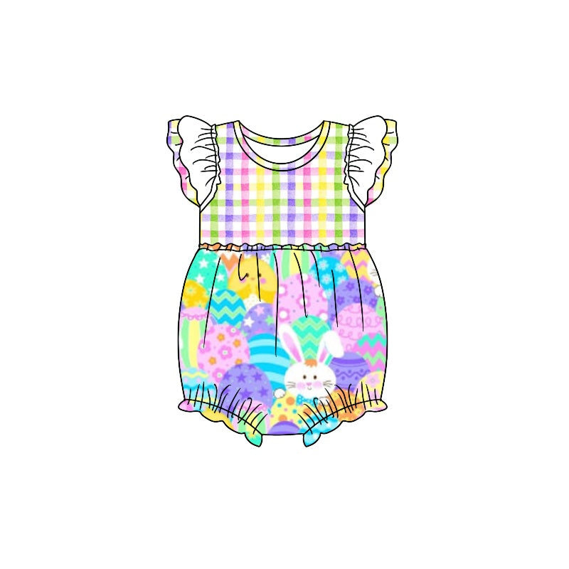 toddle baby girls Easter bunny egg romper preorder