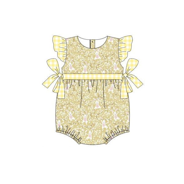 toddle girls cute easter bunny floral romper preorder