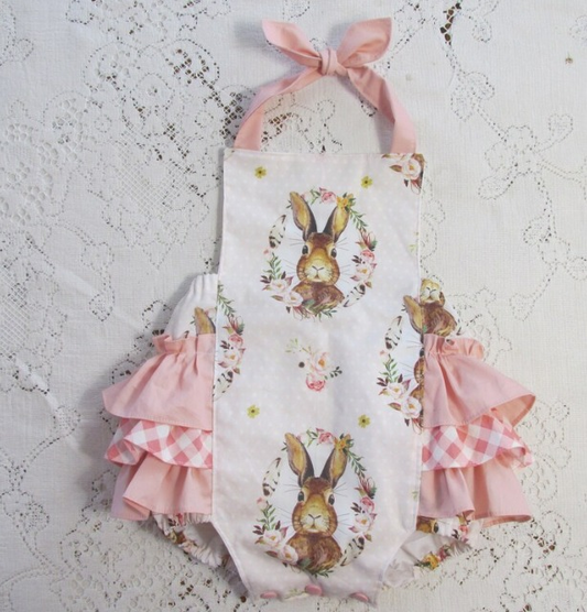 toddle girls easter bunny floral romper preorder