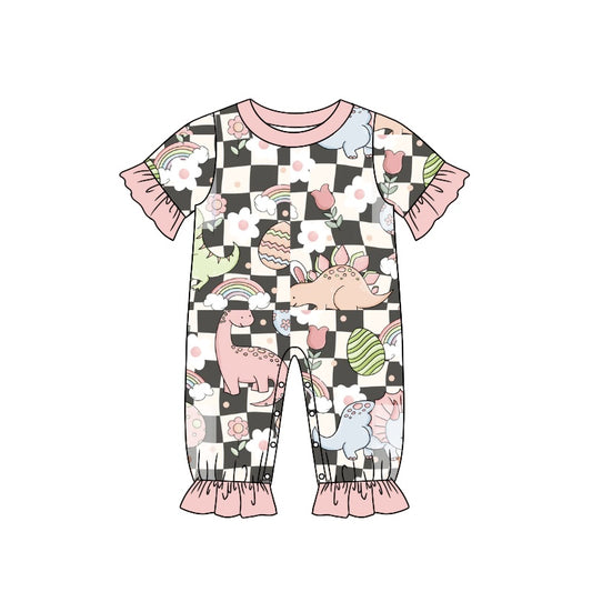 toddle girls  easter egg dinosaur romper preorder