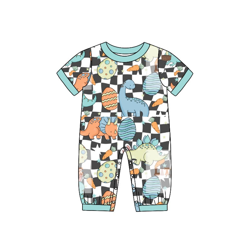 toddle boy easter egg dinosaur romper preorder