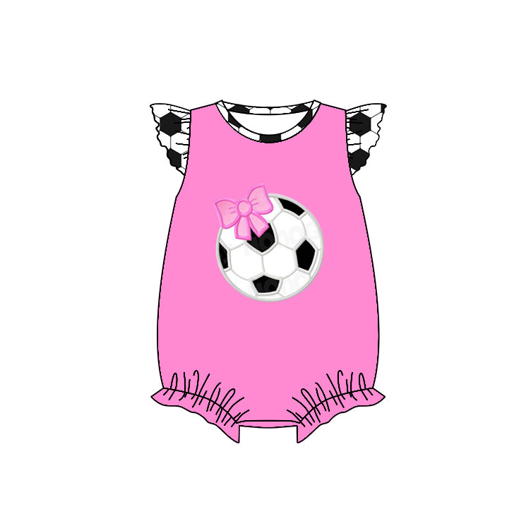 toddle baby girls soccer sports romper preorder