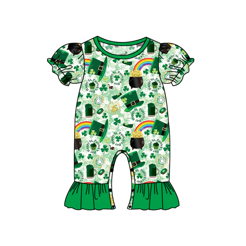 Saint Patrick's Day toddle girls lucky romper preorder