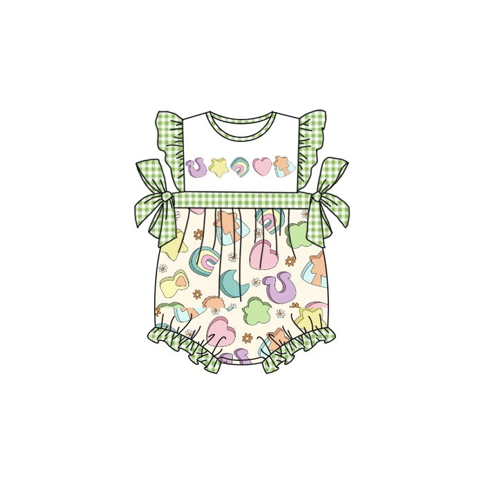 Saint Patrick's Day girl charm romper preorder