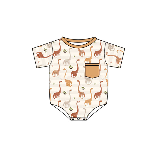 toddle boy short sleeve dinosaur romper preorder