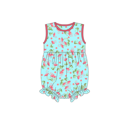 baby boy sleeveless flamingo romper preorder