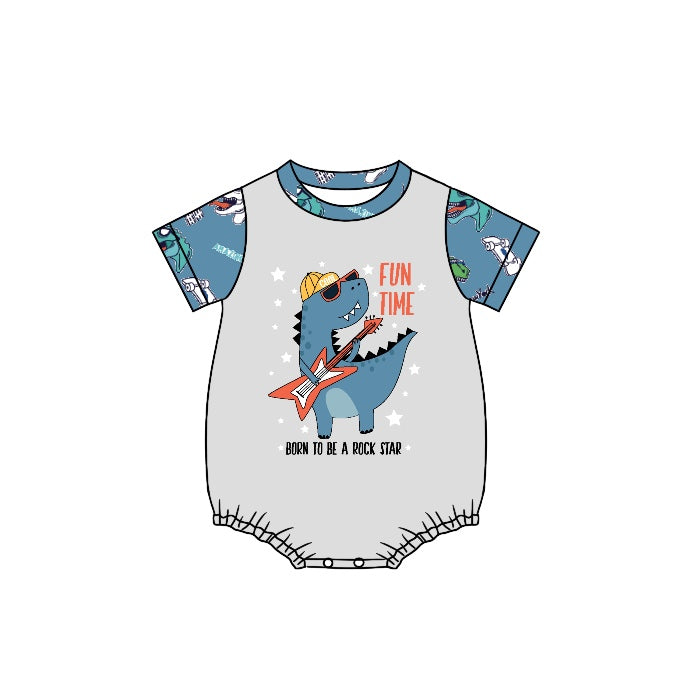 toddle boy dinosaur music romper preorder