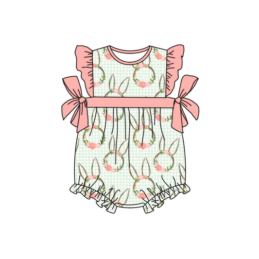 Easter bunny floral romper preorder