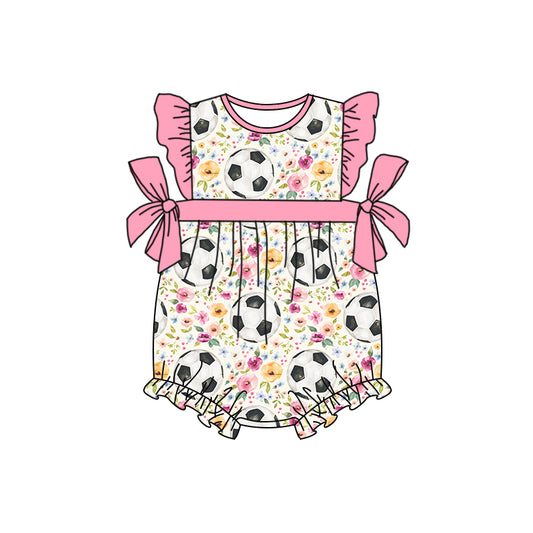 toddle girls floral soccer romper preorder