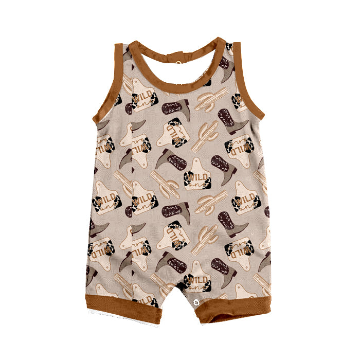 toddle boy western cowboy romper preorder