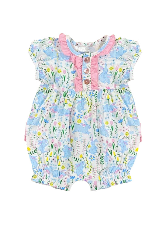 Easter baby girls floral romper preorder