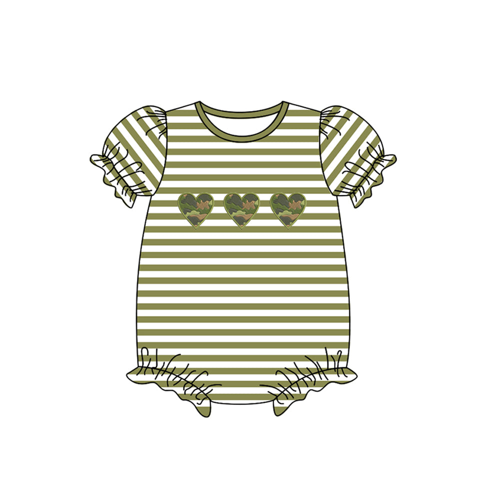 toddle girls camo heart romper preorder