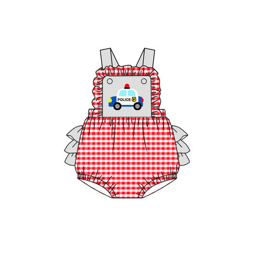 toddle girls police car bubble romper preorder