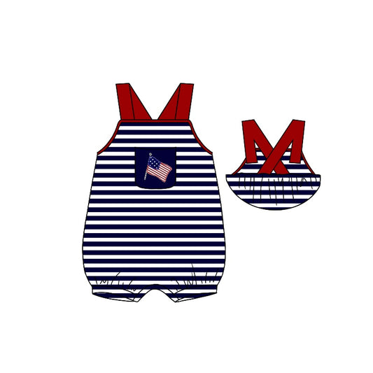 toddle boy American flag romper preorder