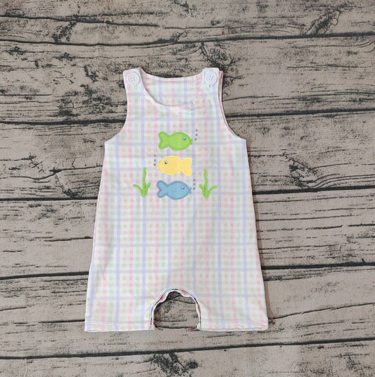 toddle boy three fishes romper preorder
