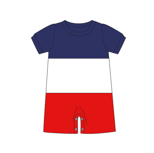 navy white red july 4th romper preorder