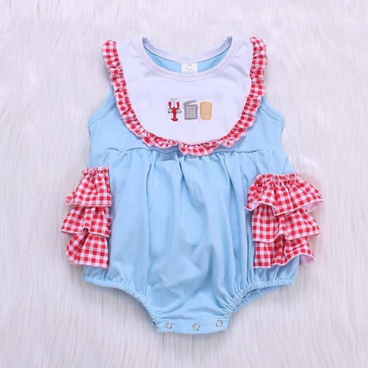 toddle girls crawfish bubble romper preorder