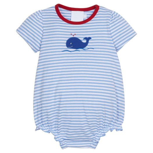 toddle baby blue stripes fish romper preorder
