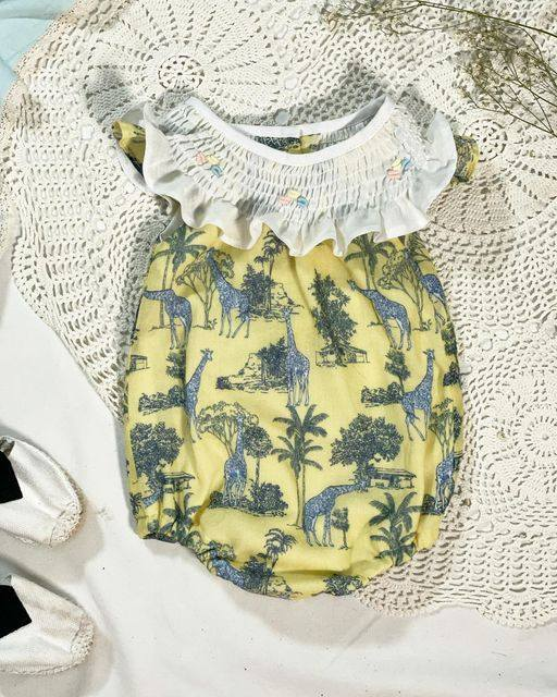toddle baby girls giraffe animal romper preorder