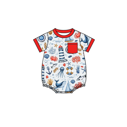 sea animal sailboat romper preorder