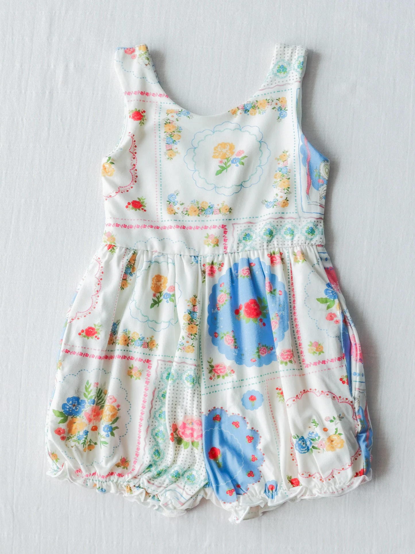 toddle girls blue floral romper preorder